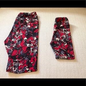 LuLaRoe Skeletons Mommy & Me leggings- OS, Kid S/M